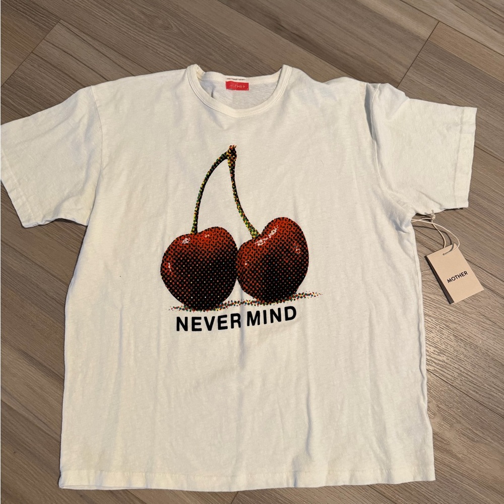 MOTHER White Tee with Red Label